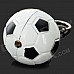 Football Style Zinc Alloy Butane Lighter w/ Keychain - White + Black