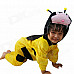 Animal Bee Style Plush Coverall Suit for Halloween - Yellow + Pink