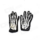 Halloween's Makeup Ghost Hand Gloves - Black + White (Pair)