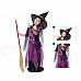 Halloween Costumes Children Gauze Witch Suit - Black + Purple (Size XL)