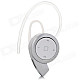 Mini Bluetooth V4.0 In-Ear Headset w/ Microphone for IPHONE / IPAD + More - Silver + White