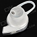 Mini Bluetooth V4.0 In-Ear Headset w/ Microphone for IPHONE / IPAD + More - Silver + White