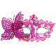 Stylish Butterfly Decorated Shiny Powder Finish Mask for Halloween / Costume Party / Ball - Pink