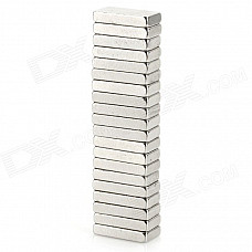 N35 1 x 0.5 x 0.2cm NdFeB Magnet - Silver (20 PCS)