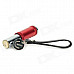 Portable Wind-resistant Oil Cigarette Lighter w/ Strap - Red