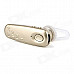 YUEER YE-108 Voice-Controlled Bluetooth 4.0 Wireless Music In-Ear Headset - Champagne Golden