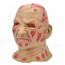 Party Cosplay Horrible Monster Full of Scar Mask - Beige + Pink