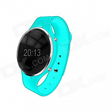 Smart 0.97" OLED Bluetooth v3.0 Pedometer Wrist Watch w/ Voice Call - Light Blue