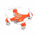 CX-10 Mini 2.4G 4-CH Radio Control Outdoor R/C Quadcopter w/ Gyro - Orange + White