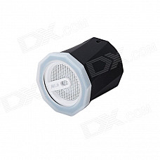 MR.D 97B Portable Bluetooth v3.0 Speaker w/ Microphone - Black + White