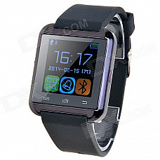 U8S Waterproof Wearable 1.48" Touch Screen Smart Watch w/ Bluetooth & Pedometer - Black