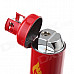 Fashion Gas-Jar Shaped Zinc Alloy Windproof Butane Lighter - Red