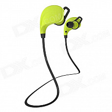 Cannice Muses1 Sports Wireless Bluetooth V4.0 Neckband Headphones w/ Microphone - Green + Black