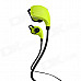 Cannice Muses1 Sports Wireless Bluetooth V4.0 Neckband Headphones w/ Microphone - Green + Black