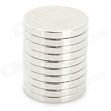 N38 15 x 1.9mm Round Shaped NdFeB Magnets - Silver (10 PCS)