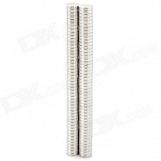 N35 6 x 1.4mm Round Shaped NdFeB Magnets - Silver (100 PCS)