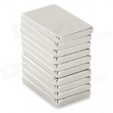 N35 15 x 10 x 1.8mm Square Shaped NdFeB Magnets - Silver (10 PCS)