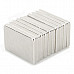 N35 15 x 10 x 1.8mm Square Shaped NdFeB Magnets - Silver (10 PCS)