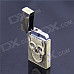 Creative Skull Style Windproof Butane Jet Gas Lighter w/ Money Detector + Lighting Function - Bronze