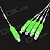 PENGDA 1 to 4 PLC SC/APC Optical Splitter - Green + White