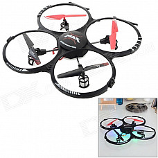 RUNQIA 2.4GHz 4-CH Outdoor 6-Axis R/C Quadcopter w/ Lamp / Gyroscope - Black (6 x AA)