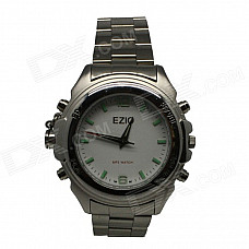 Genuine EZIO Z1684 MP3, 2GB, 100 Feet Water Resistant Analog Watch - Silver