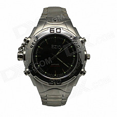 Genuine EZIO Z1700 MP3, 2GB, Recording Stainless Steel Analog Watch - Silver