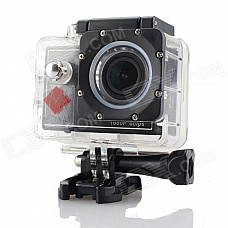 MO.MAT X1 Waterproof 2/3" CMOS 12.0MP 1080P 1.5" LTPS Full HD Sports Camera w/ TF/ Micro USB - Black