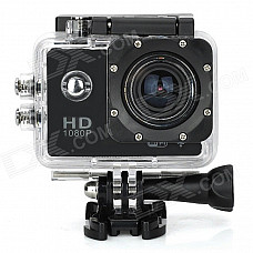 S50W 1080P 1.5" LTPS Wide Angle 12MP Wi-Fi HD Waterproof Sport Camera Camcorder - Black