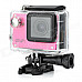 S50W 1080P 1.5" LTPS Wide Angle 12MP Wi-Fi HD Waterproof Sport Camera Camcorder - Deep Pink