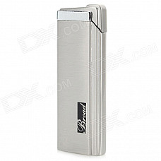 Fashion Stainless Steel Windproof Gas Butane Lighter - Silver