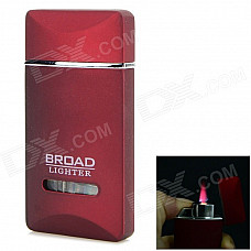 Fashionable Windproof Blue Flame Gas Butane Lighter - Red