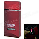 Fashionable Windproof Blue Flame Gas Butane Lighter - Red