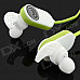 HV803 Bluetooth V3.0 + EDR In-Ear Style Earphones w/ Microphone - Green + White