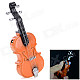 Creative Violin Shaped Zinc Alloy + Plastic Butane Lighter - Black + Red Brown