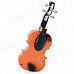 Creative Violin Shaped Zinc Alloy + Plastic Butane Lighter - Black + Red Brown