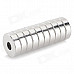 Round Hole Shaped N35 NdFeB Magnets - Silver (10 PCS)