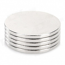 18 x 1.3mm Round Shaped N35 NdFeB Magnets - Silver (5 PCS)