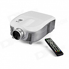 LED-9 External Wi-Fi HD LED Home / Business Projector - White + Silvery Grey