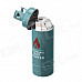 Fashion Gas-Jar Shaped Zinc Alloy Windproof Butane Lighter - Blue Grey