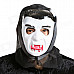 Halloween Cosplay Vampire Style Face Mask - White + Black