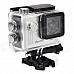 Waterproof 1.5" TFT Screen 1080P HD CMOS 12.0MP Sports Camcorder - Silver + Translucent Black