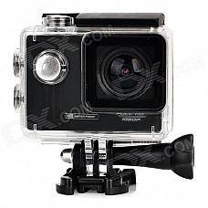 Mini Waterproof 1.5" TFT Screen 1080P HD CMOS 12.0MP Sports Camcorder - Black