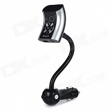 FSQ-X6 Car Mounted 1.2" LCD Screen Bluetooth Hands-free Calls + MP3 Player FM Transmitter - Black