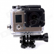 Wi-Fi HD 1080P 30m Waterproof Mini 12.0MP Sports Camera w/ 0.7" LCD, Li-ion Battery 1050mAh - Gold