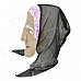 Old Woman Wearing Hat Style Rubber + Nylon Mask - Beige + Black