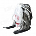 Holloween Party Cosplay Thinning White Hair One-eyed Zombie Mask - White + Black + Red