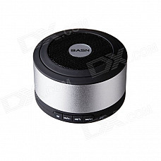 BASN D101 Mini Portable Bluetooth V3.0 + EDR Speaker with Microphone - Silver