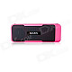 BASN S101 Portable Mini Bluetooth V3.0 Speaker w/ 4400mAh Power Bank / TF / FM - Pink + Black