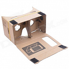 NEJE SZ0048-8 DIY Google Cardboard Virtual Reality 3D Glasses w/ NFC for 5~5.5" Cellphones - Brown